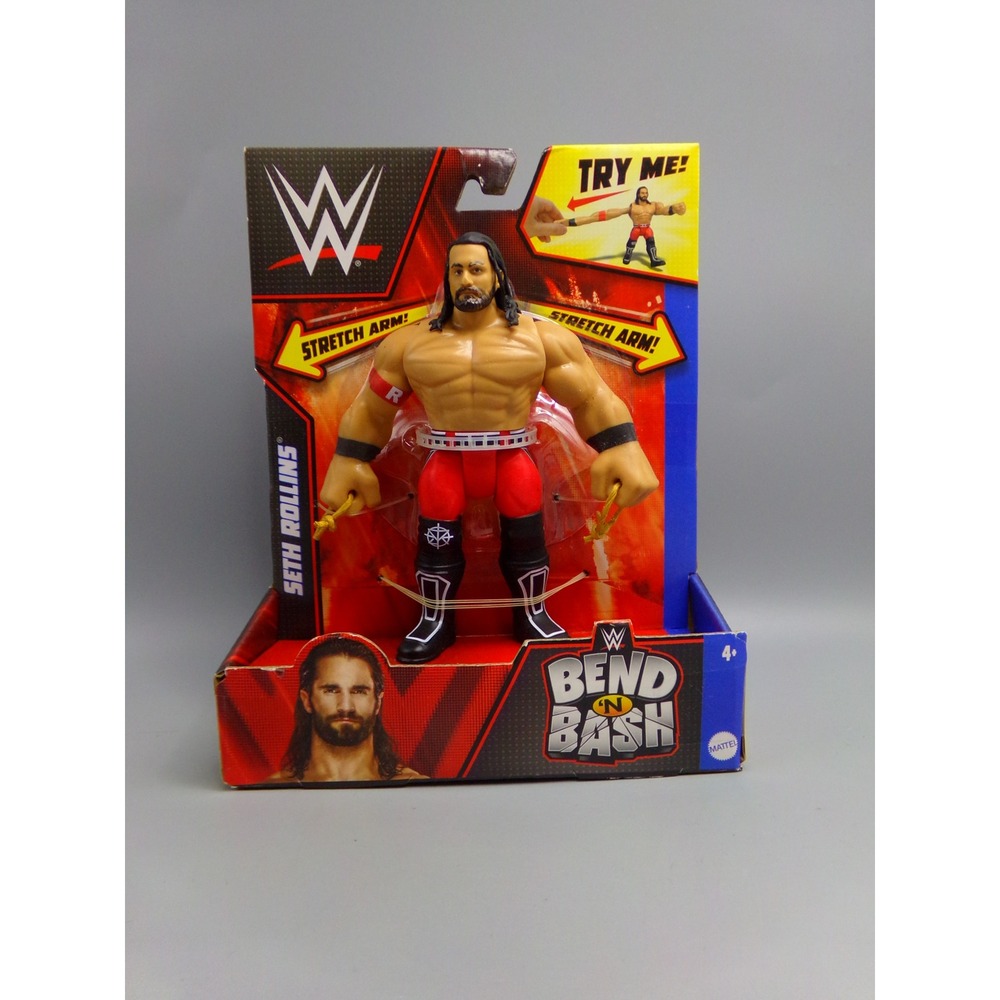 WWE Bend‎ N Bash Seth Rollins Action Figure Mattel Toy Wrestler
